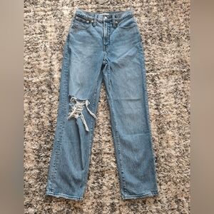 Madewell Perfect Vintage Jeans – Size 25 – High Rise Distressed Denim